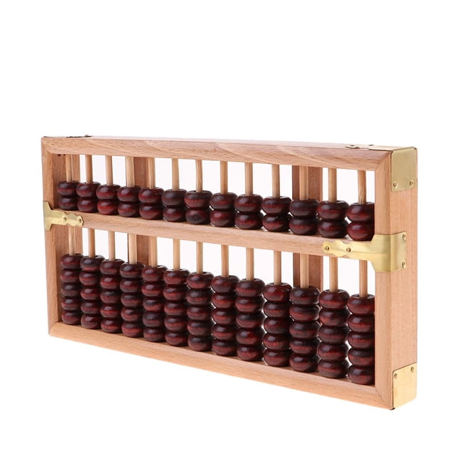 Herramientas de Cálculo Matemático de Chino Antigua Calcudora 13 Fis Abaci Contando para s Primarias Madera Baoblaze Ábaco de madera vintage