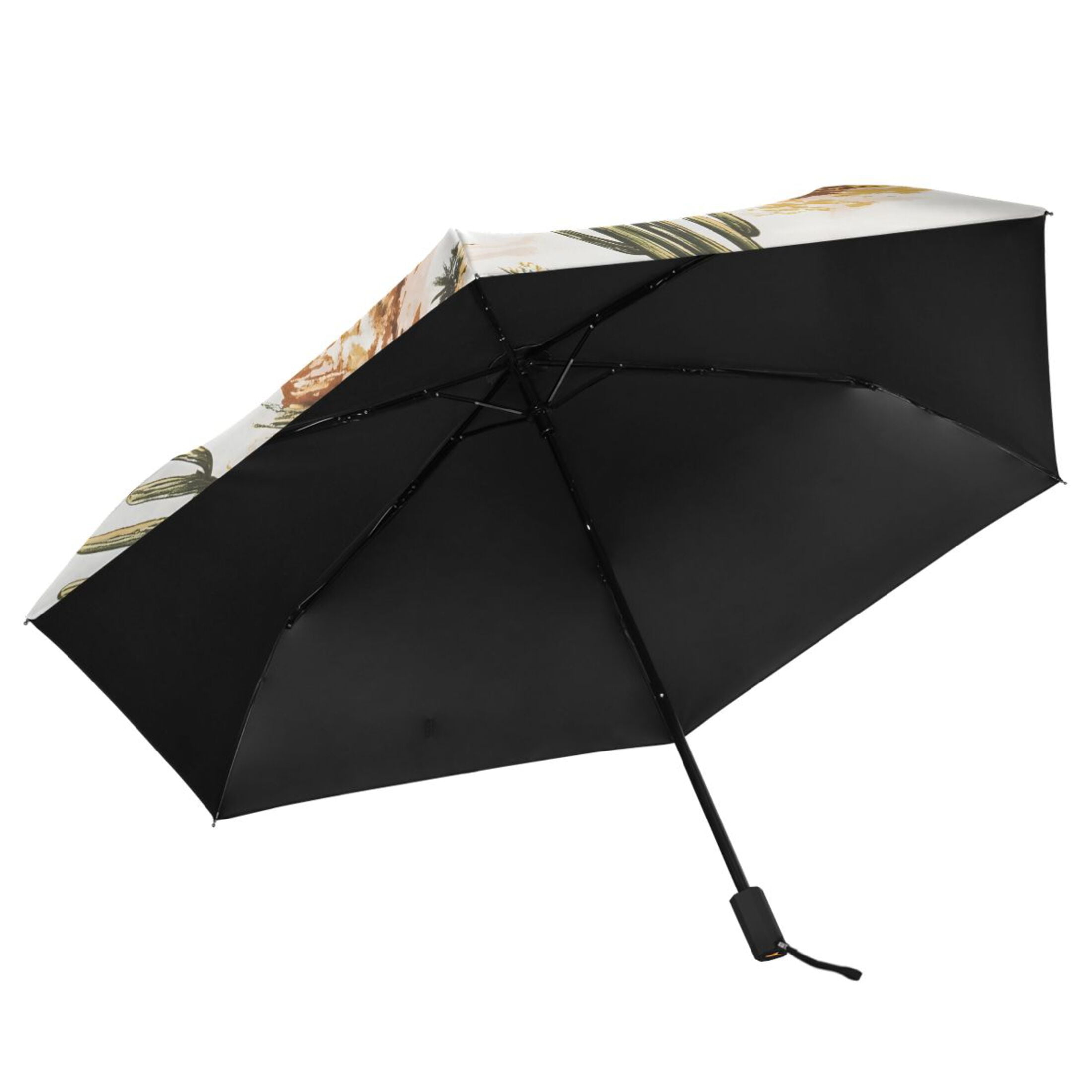 ALAZA Western Cowboy Horses UPF 50+ Compact Folding Umbrella for Rain Travel Umbrella Packable