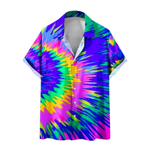 Camisas de Manga Larga para Hombres Blusa Cómoda de Cuello de Impresión, Camisa Casual de Poliéster para Uso Diario, de Fiesta Y de Primavera de Verano