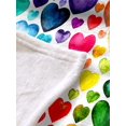 thumbnail image 5 of Throw Blanket for Couch Sofa Colorful Love Heart Couple Lovers Blanket Boys Girls Teen Soft Flannel Fleece Blanket Rainbow Heart Shaped Decor All Season (Colorful, Throw(50"x60")), 5 of 6