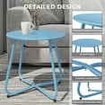 thumbnail image 6 of Grand Patio Outdoor&Indoor Steel Patio Side Table, Weather Resistant Outdoor Small Round End Table for Patio, Yard, Balcony, Garden, Living Room, Bedroom, Blue, 6 of 9