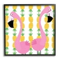 thumbnail image 2 of Stupell Industries Kids' Pink Flamingo Pair Pineapple Stripe Pattern, 17 x 17,Design by Carla Daly, 2 of 5