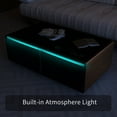 thumbnail image 3 of Livtab Smart Coffee Table with Built in Fridge, Bluetooth Speakers, Wireless Charging, Outlets, RGB Light, Brown, 3 of 13