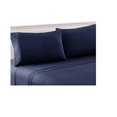 thumbnail image 2 of Benzara BM202155 Bezons Full Size Microfiber Sheet Set, Navy Blue - 4 Piece, 2 of 3
