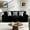 Black, variant on Roundhill Furniture Solenne Oversized Modern Sofa with Jumbo Corduroy Upholstery, Reversible Cushions, and Five Accent Pillows, Black