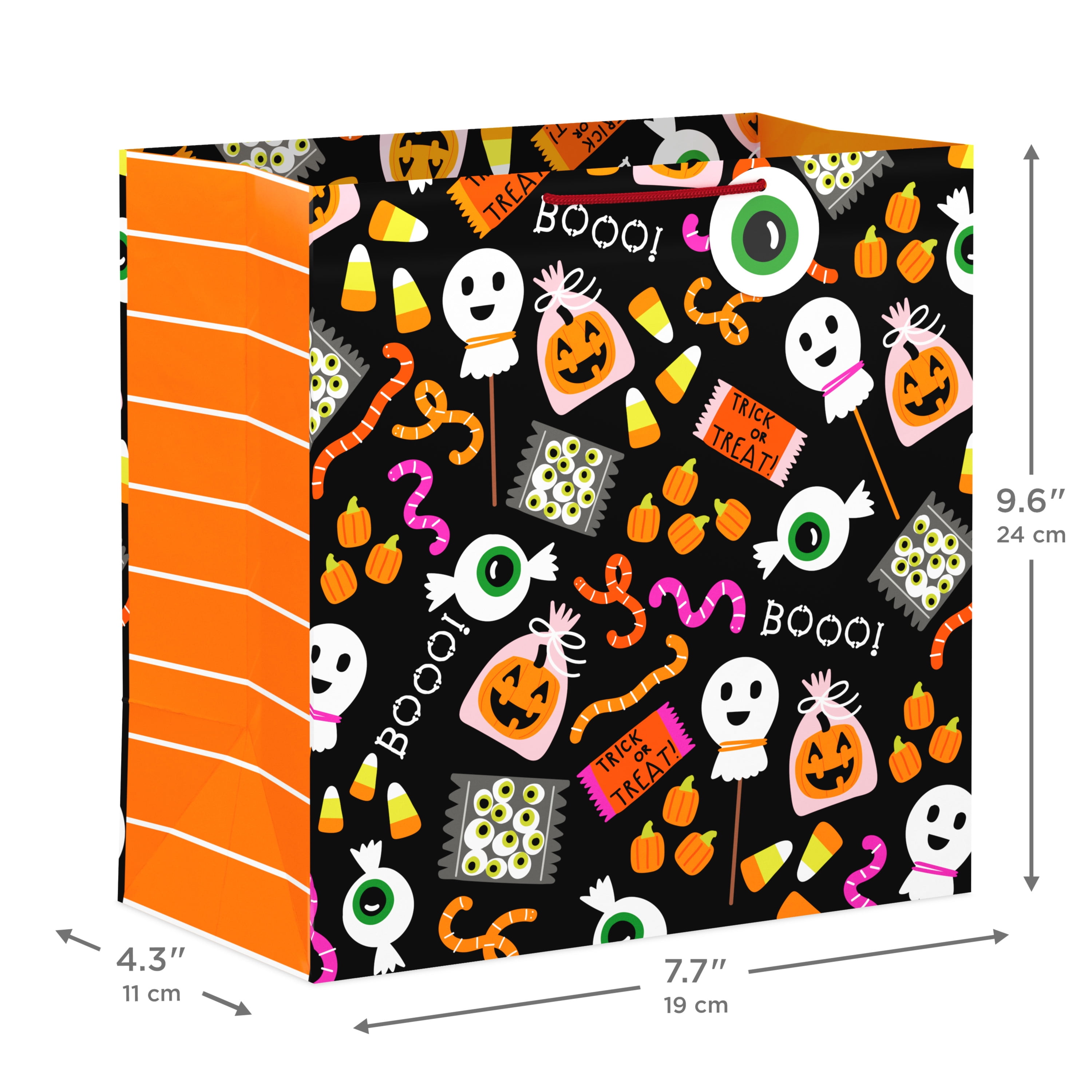 Hallmark Extra-Deep Halloween Gift Bag (Colorful Candy), 1 Count