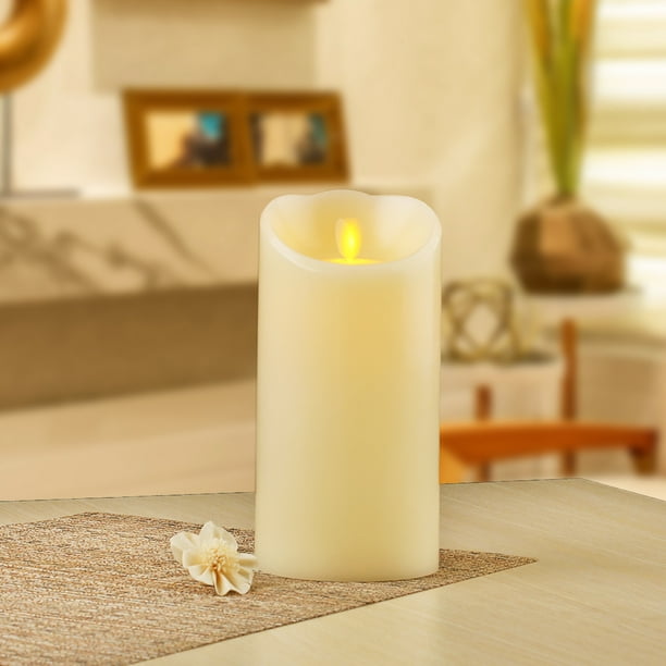 Better Homes Gardens Flameless Led Motion Flame Pillar Candle 4x8 Ivory - Walmartcom
