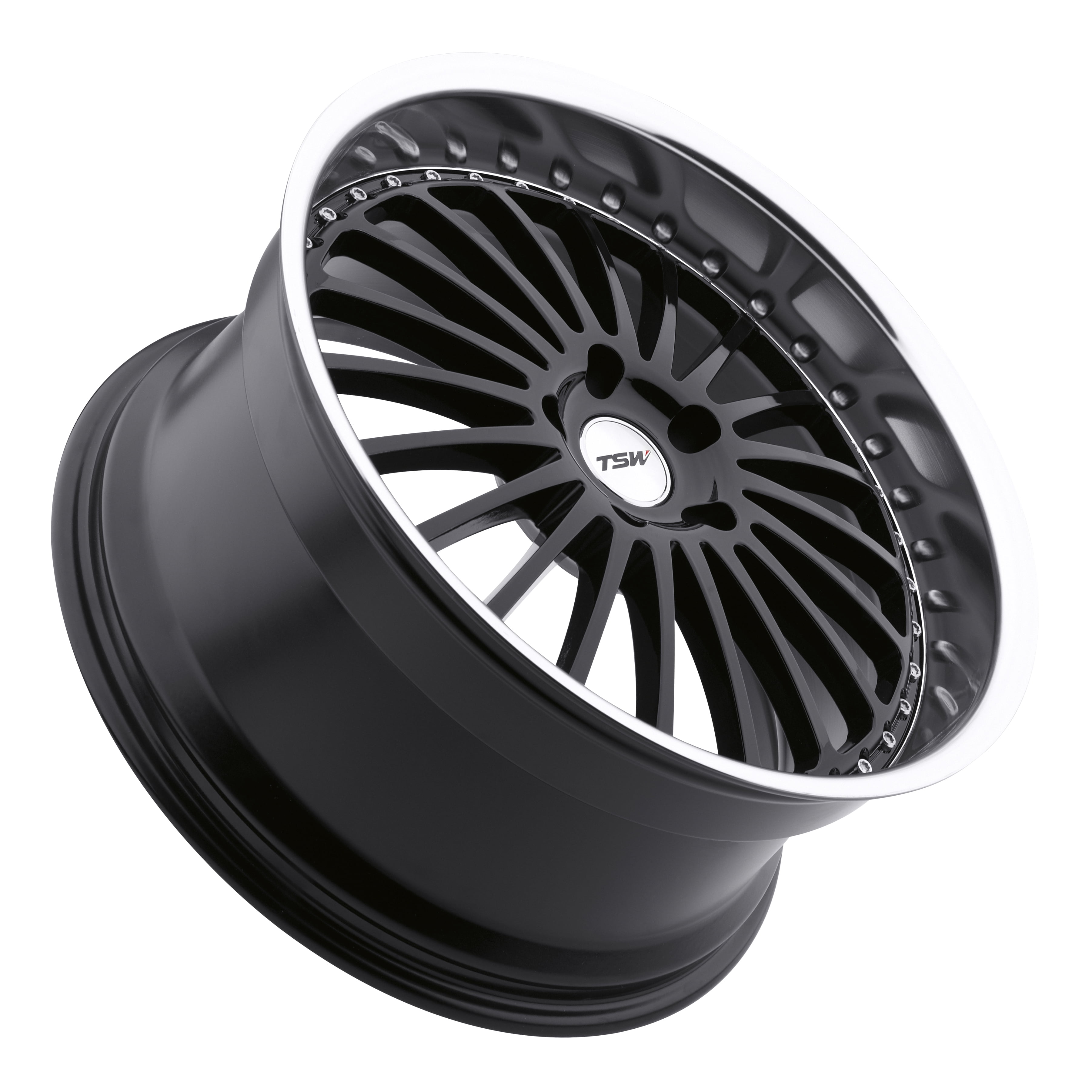 Tsw Silverstone 20X8.5 5X108 40Et 76.1Cb Gloss Black W/ Mirror Cut
