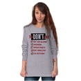 thumbnail image 3 of Funny Pessimist To Don't List Lazy Long Sleeve TShirt Men Women Brisco Brands L, 3 of 6