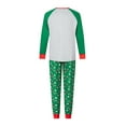 thumbnail image 4 of Family Pajamas Matching Set Christmas Tree Print Long Sleeve Tops Elastic Pants Loungewear Sleepwear, 4 of 10