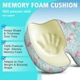 thumbnail image 5 of Premium Flamingo Pattern Memory Foam Seat Cushion Ergonomic Chair Pad for Office Chair, Car, Airplane & Bleachers Sciatica, Tailbone Hip & Back Pain Relief - Chair Cushion for Long Office Workers., 5 of 5