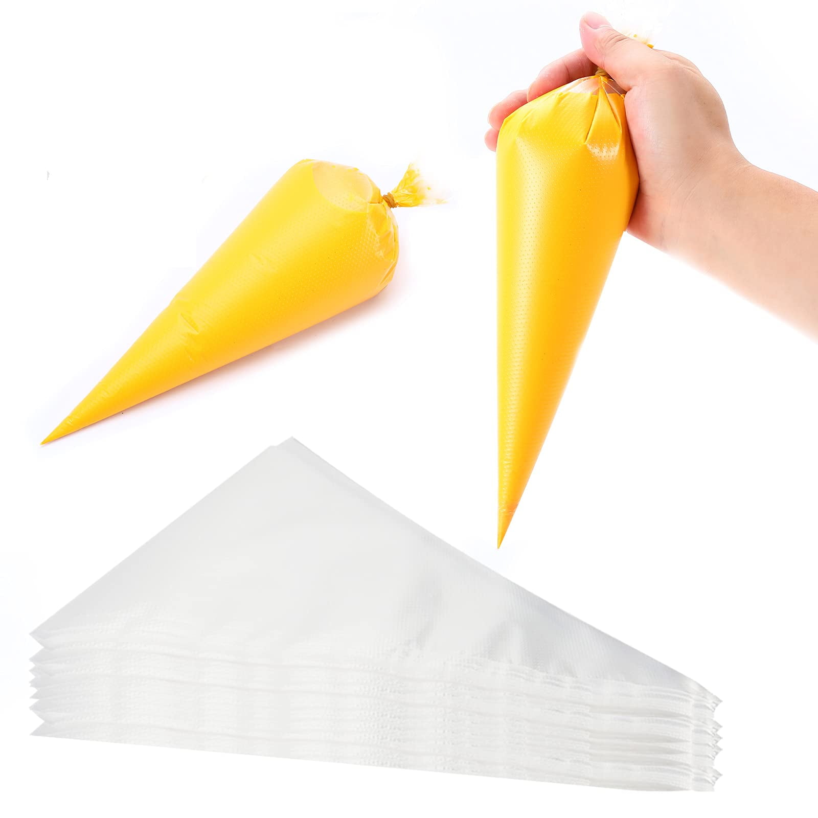 100pc Pack Plastic Disposable Icing Piping Pastry Bags Cake Decorating Tools Fan