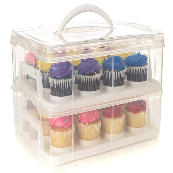 Cupcake Carrier Mini Cake Box Cup Holder Storage