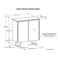 thumbnail image 5 of Simpli Home Lowry Armoire de Rangement Moyenne en Brun Charbon, 5 of 5