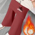 thumbnail image 5 of Womens Fleece Flare Leggings High Waisted Tummy Control Yoga Pants No Front Seam Bootcut Bell Bottoms Workout Activewear, 5 of 7