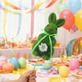 thumbnail image 6 of Easter Simulated Soft-Flocked Rabbit Ornament - Realistic Bunny Figurine, Cute Fuzzy Rabbit Decor for Home Tabletop Shelf, Festive Spring Animal Decoration, Enhances Holiday Atmosphere, Green, 6 of 7