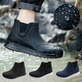 thumbnail image 4 of Waterproof Rain Boots for Women Men Unisex Chelsea Ankle Short Rainboots Rubber Garden Shoes Work Booties, 4 of 6