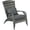 Gray, variant on Topcobe All-Weather Outdoor Wicker Fire Pit Chair, Cozy Upholstered cushions, Tall S-curved Back, Comfortable Armrests, Perfect for Deck, Patio, Garden, Cream White