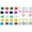 40Pcs, variant on Multiple Color Elastic Key Covers Markers For Quick Key Identification And Protective, Includes Round And Square Designs