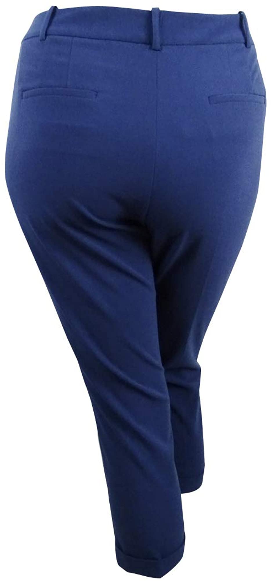 Cuffed Bi-Stretch Dress Pants Blue 24W 
