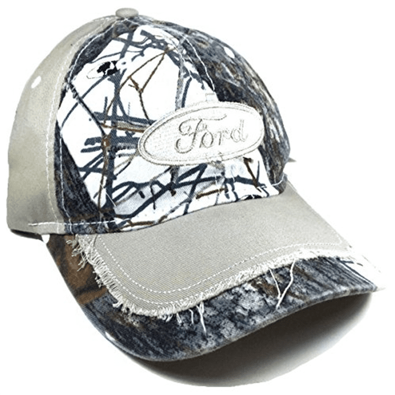 New White Snow Camo Ford Hat Cap Adult 