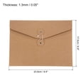 thumbnail image 2 of Uxcell A5 Document Filing Envelopes Pocket String File Folders, Brown 5 Pack, 2 of 5