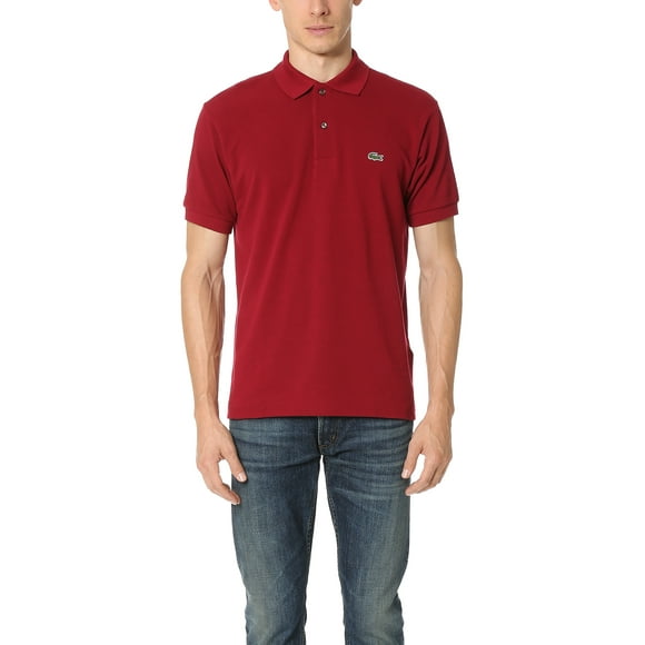 Lacoste Men's Short Sleeve Pique L.12.12 Classic Fit Polo Shirt, Bordeaux, 4