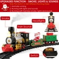 thumbnail image 4 of Christmas Train Set for Under The Tree with Real Smoke, Lights and Sounds, Large Size Holiday Express Train Set for Around The Tree, 4 of 6