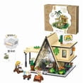 thumbnail image 4 of Micro Blocks Building Set - Miniature Greenhouse Flower Shop with Bicycle, 370+ Pieces Tiny Plants & Gardening Model Kit, DIY Construction Toys for Adults Kids, Home Desk Decoration, 4 of 8