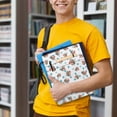 thumbnail image 6 of HELLHERO Polyester Book Sleeve Cover Retro Polka dots Tote Bags Book Lovers Gifts Textbook Classroom Classmate Students Student Gift Bag, 6 of 8