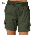 thumbnail image 3 of Jumpingount Pantalones Cargo con bolsillos, pantalones cortos de cintura holgada, pantalones de verano, ropa de calle informal cómoda, Prendas para la parte inferior del cuerpo Verde oscuro SG, 3 of 6