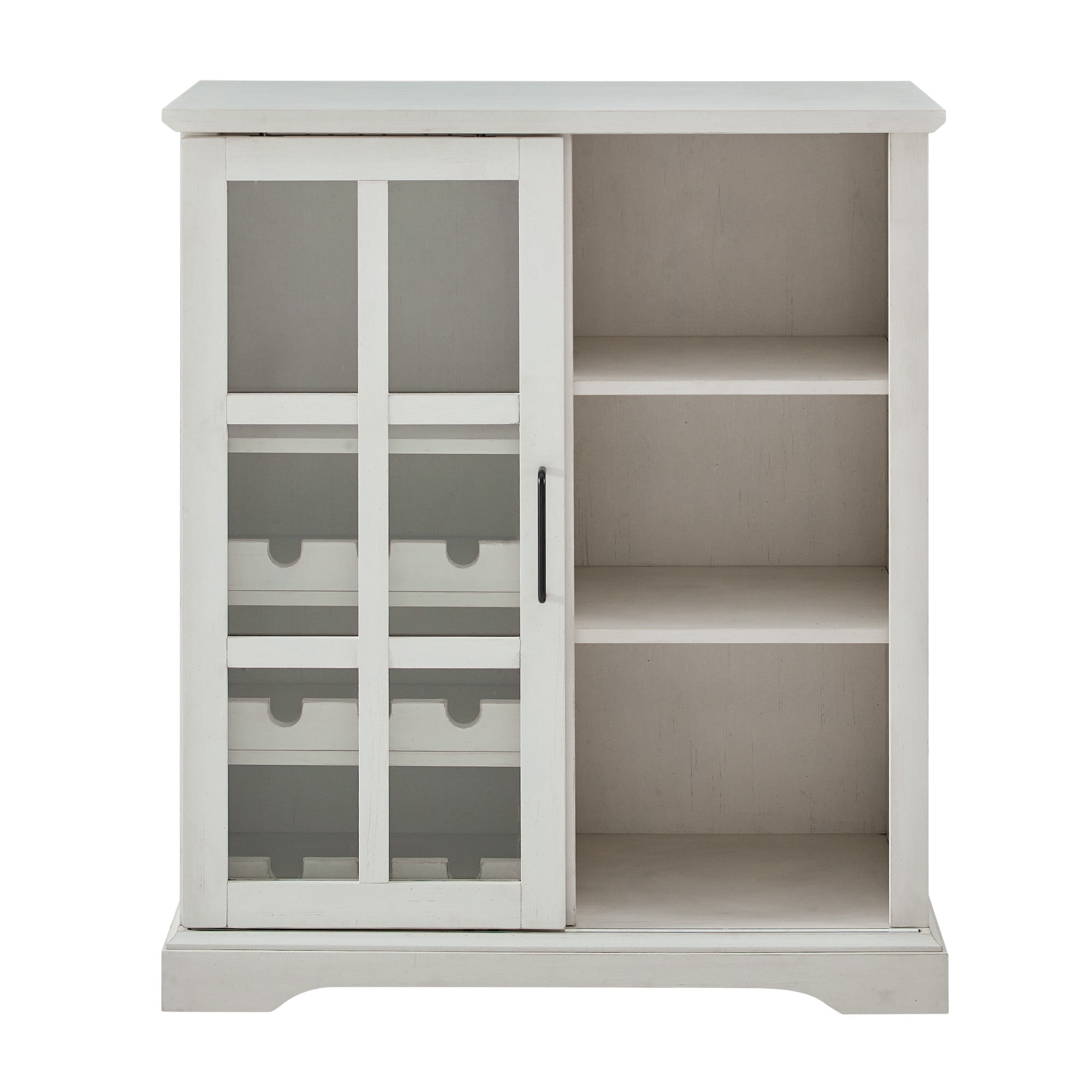Lewes Sliding Glass Door White Bar Cabinet by Birch Harbor