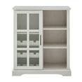 thumbnail image 5 of Lewes Sliding Glass Door White Bar Cabinet by Birch Harbor, 5 of 9