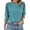 Lake Blue, variant on BTFBM Womens Tops Dressy Casual Summer T Shirts Crewneck 3/4 Sleeve Beach Vacation Loose Tunic Spring Work Blouse