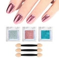 thumbnail image 1 of Polvo de uñas con efecto espejo metálico, pigmento holográfico aurora camaleón, gel para decoración de uñas, polvo de espejo mágico sólido, 1 of 5