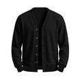 thumbnail image 6 of Dwellite Mens Cardigan Sweater Long Sleeve Button Down Sweaters Classic Fit Lightweight V Neck Cardigan Black M, 6 of 6