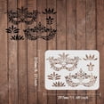 thumbnail image 2 of Masquerade Mask Stencils 11.7x8.3 inch Plastic Carnival Face Drawing Painting Stencils Mask Flower Pattern Reusable Tattoo Face Stencils for Painting on Wood Floor Wall and Tile for DIY, 2 of 7
