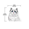 thumbnail image 3 of WIRESTER Set of 2pcs Car Air Freshener Fragrance Vent Clip Decoration with Lemon Scented Pad - Seal Lilac Tabby Point Birman, White Silver Point Ragdoll Cats, 3 of 7