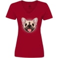 thumbnail image 3 of Inktastic French Bulldog Dog Women's V-Neck T-Shirt, 3 of 5