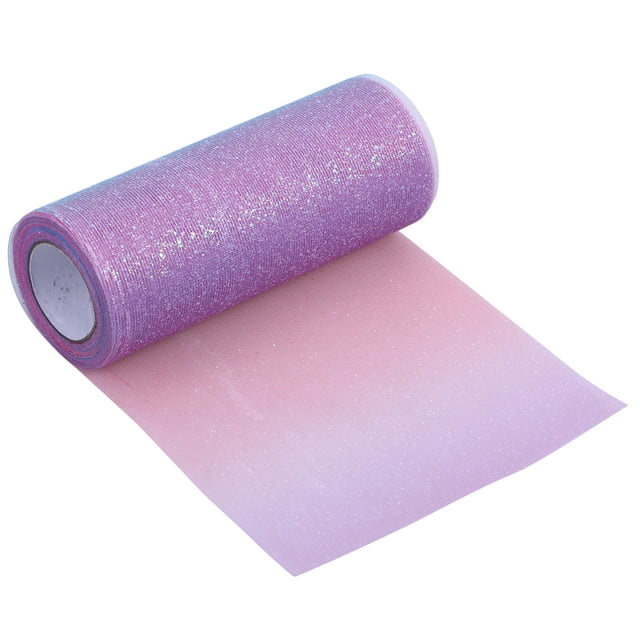 Rollo de gasa de tul con purpurina de colores, ideal para bodas, fiestas, manualidades, cumpleaños, etc., 15 cm x 10 yardas (rojo intenso, morado intenso y azul intenso).