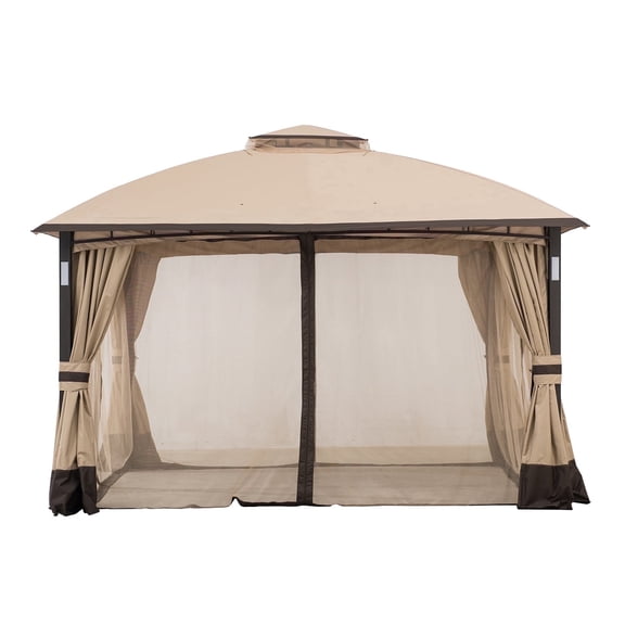 Sunjoy Light Tan Replacement Netting For Moorehead Steel Patio Gazebo (11X13 Ft) A101011500 Sold At Sunjoy