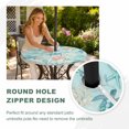 thumbnail image 4 of Round Outdoor Tablecloth with Umbrella Hole and Zipper, Teal Red Turtle Coastal Tablecloth with Elastic Waterproof, Summer Beach Nautical Coral Starfish Patio Table Covers for 31" - 35" Pool Tables, 4 of 9