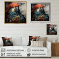 thumbnail image 4 of Designart "Pirate's Feathered Parrot Companion" People Framed Wall Art Decor - Modern Blue Pirate Hallway Framed Wall Art Decor, 4 of 6