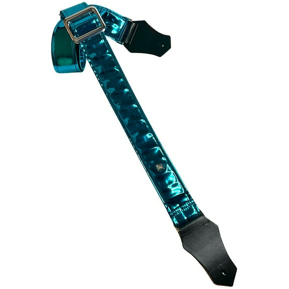 Get'm Get'm Badass Mirrored Guitar Strap Blue 2 in.