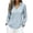 Blue, variant on Striped Tops for Women with Lapel Collar Smocked Ruffle Cuffs Long Sleeve V Neck Shirt Dressy Casual Blouses (2XL, Purple)