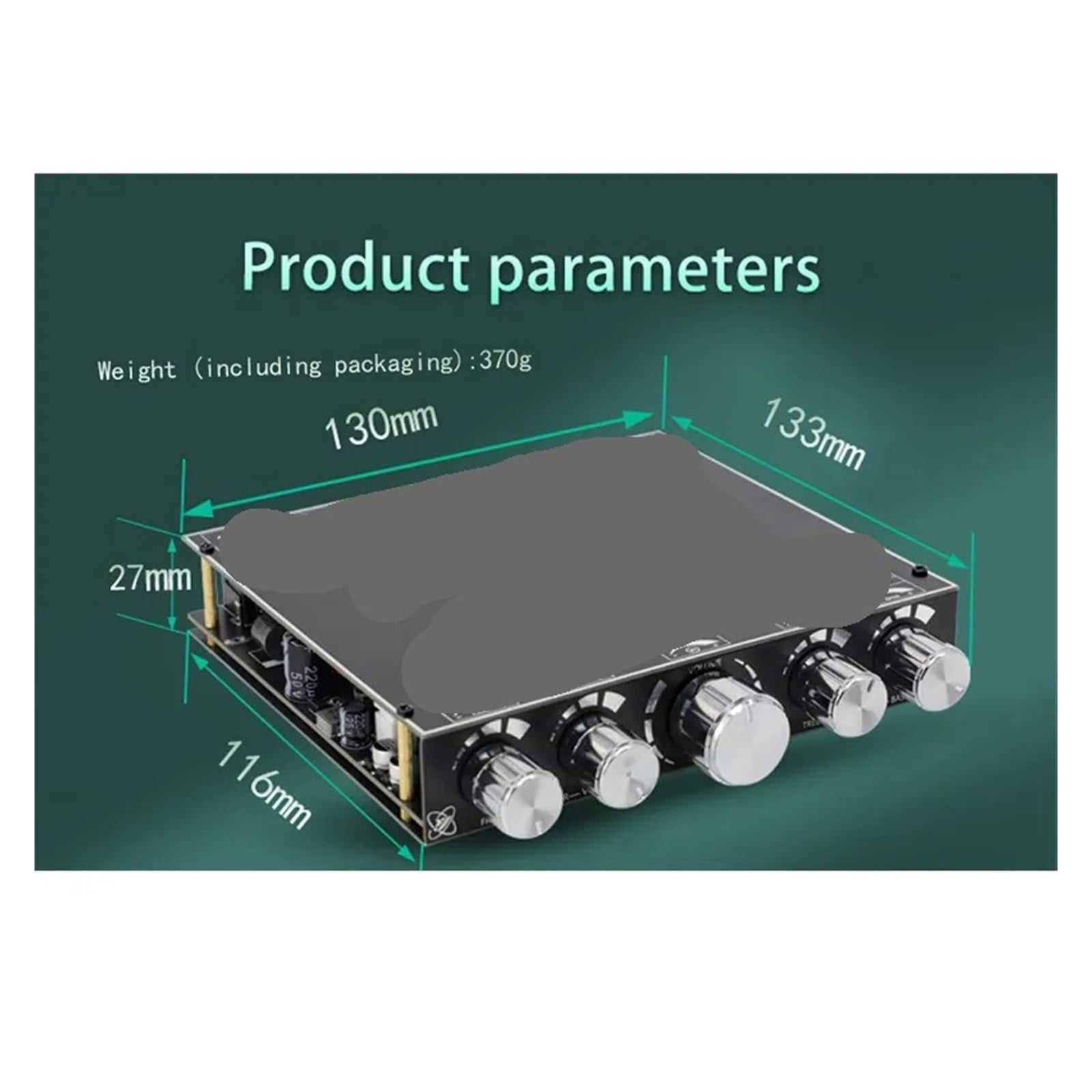 Bluetooth Power Amplifier Board USB Sound Card Subwoofer Theater Stereo Equalizer Amp 2.1 ,Bass & Treble Control