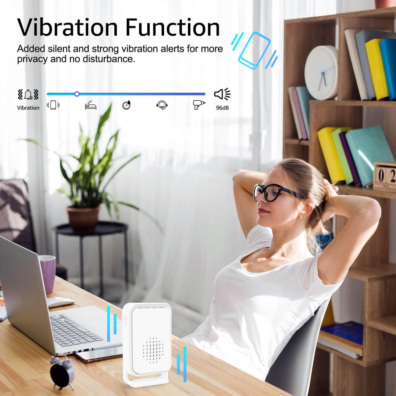 Greencycle Wireless Motion Sensor Door Chime,Doorway Motion Sensor Alarm,Door Chime for Business when Entering,Wireless Door Chime,Anti-theft,918FT Long Distance,for Shops,Homes,2Receivers+1Sensor