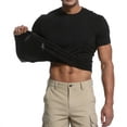 thumbnail image 4 of Men's Bamboo Viscose Short Sleeve T-Shirt, Lightweight Cooling Cotton Blend Casual Tee, 4 of 7