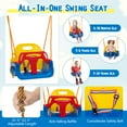 thumbnail image 4 of Gymax 3-in-1 Kids Swing Set 660 LBS Carbon Steel Swing Frame w/ Belt Swing for Toddlers, 4 of 10
