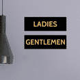 thumbnail image 3 of Basic Ladies and Gentlemen Sign Set (Brushed Silver) - Small, 3 of 5